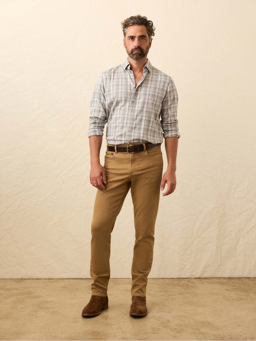 Faherty Stretch Terry 5-Pocket Pants Brown Size 44x30